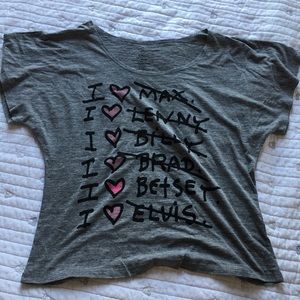 betsey johnson grey shirts